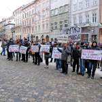 Акція протесту проти трансфортної реформи у Львові 17 січня 2012 року на площі Ринок Акція протесту проти трансфортної реформи у Львові 17 січня 2012 року на площі Ринок