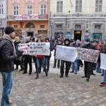 Акція протесту проти трансфортної реформи у Львові 17 січня 2012 року на площі Ринок Акція протесту проти трансфортної реформи у Львові 17 січня 2012 року на площі Ринок