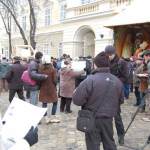 Акція протесту проти трансфортної реформи у Львові 17 січня 2012 року на площі Ринок Акція протесту проти трансфортної реформи у Львові 17 січня 2012 року на площі Ринок