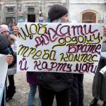 Акція протесту проти трансфортної реформи у Львові 17 січня 2012 року на площі Ринок Акція протесту проти трансфортної реформи у Львові 17 січня 2012 року на площі Ринок