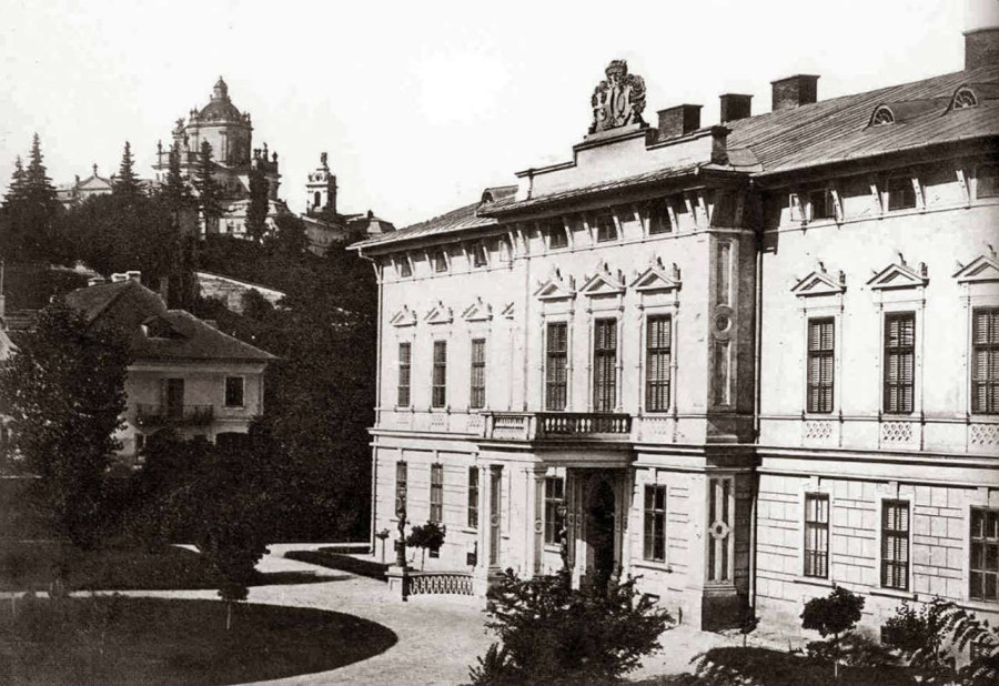Палац Голуховських на фотографії Юзефа Едера, бл. 1865 року