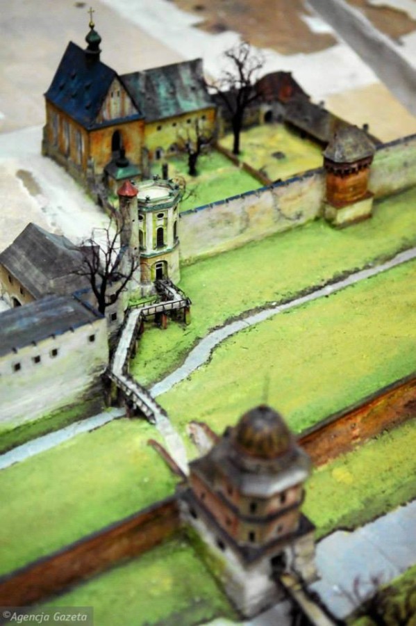 Пластична панорама Львова 1775 року Януша Вітвіцького (Janusz Witwicki), фрагмент з обсерваторією.