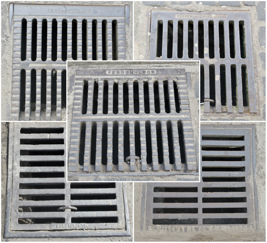 Стародавні водостічні решітки м. Львів.