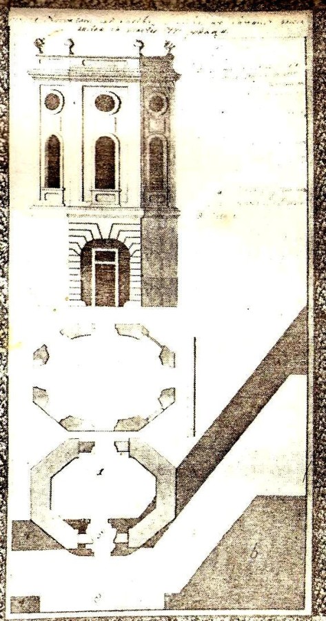 Креслення обсерваторії при колегії єзуїтів.