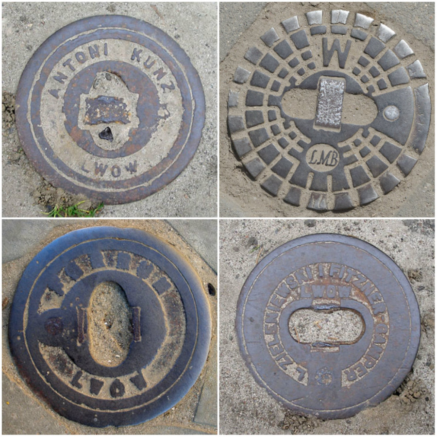 Круглі люки пожежних гідрантів, м. Львів.