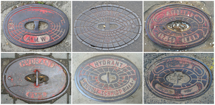 Овальні люки пожежних гідрантів, м. Львів.