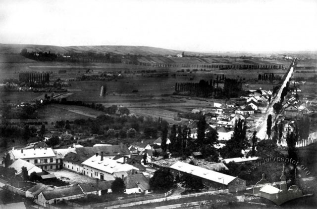 Вид на Жовківську рогатку, фото, 1860-1870 років.