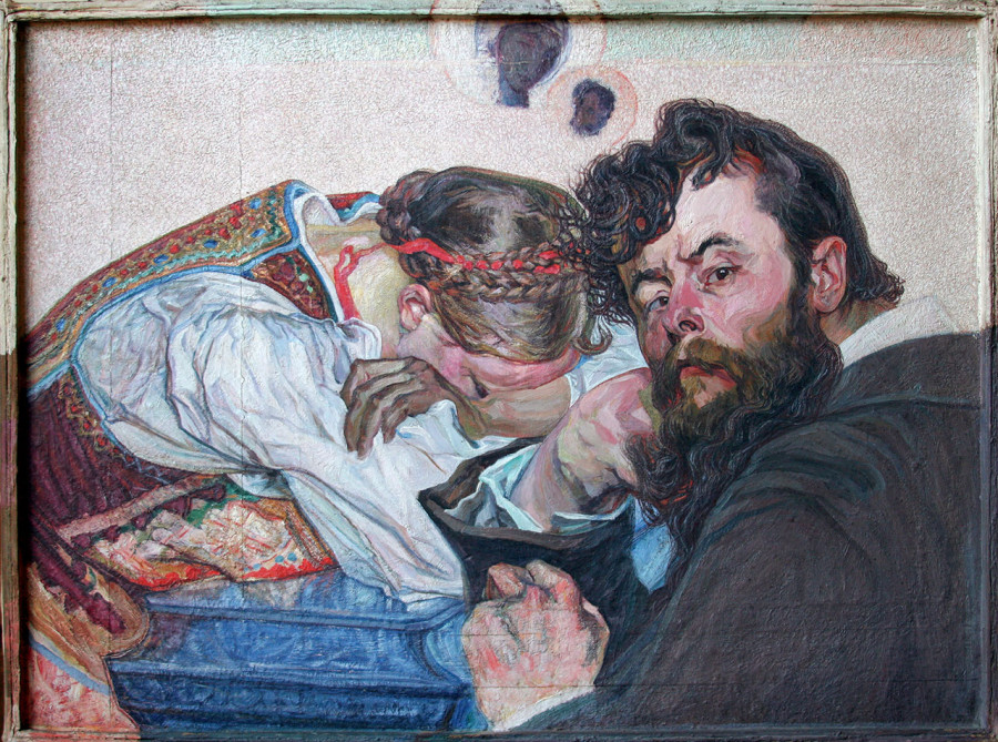 Новаківський Олекса. «Втрачені надії/ Визволення». 1903-1908 рр. дошка, олія.