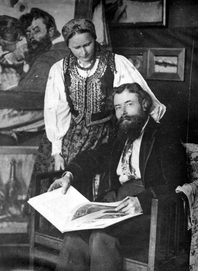 Олекса Новаківський з дружиною Анною-Марією Пальмовською.