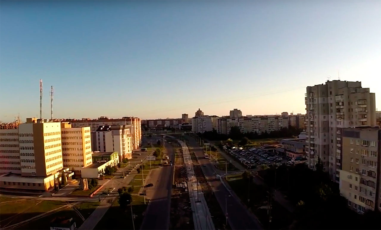 Трамвай на Сихів - вигляд з квадрокоптера