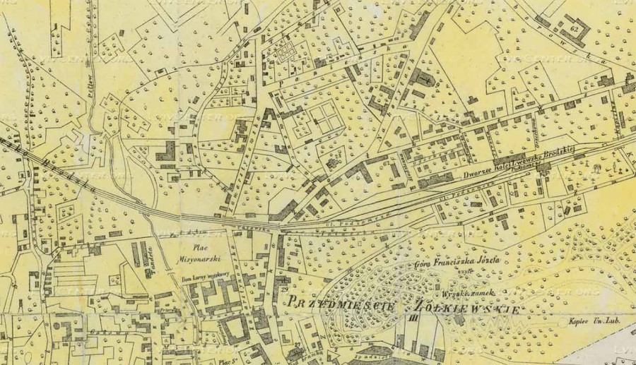 Вулиця Замарстинівська на плані Львова 1871 року