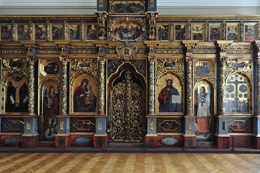 Центральна частина Богородчанського іконостасу Йова Кондзелевича