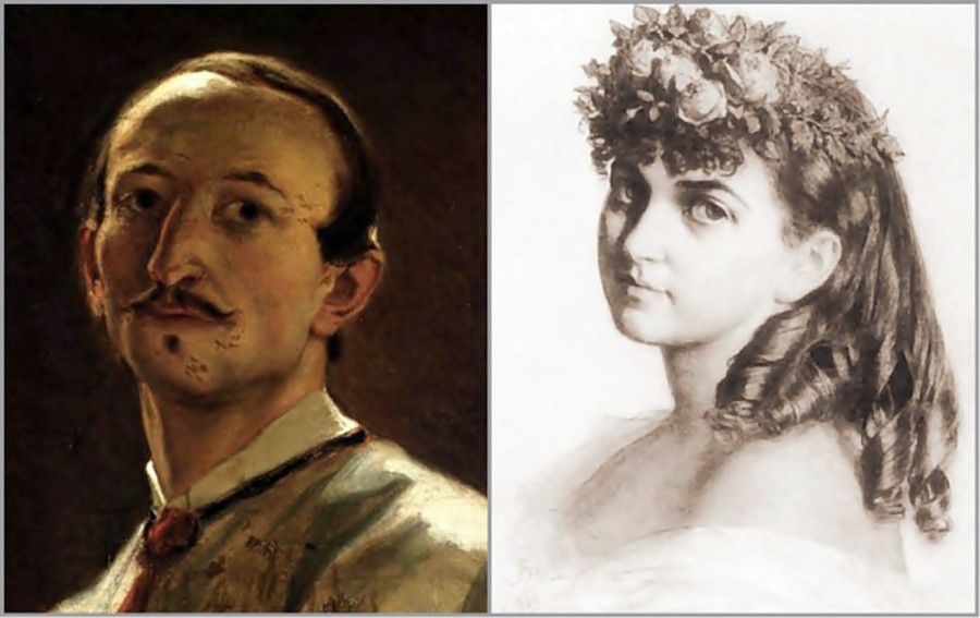 Артур Гротгер та його кохана Ванда Монне