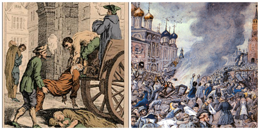 Чума в Лондоні у 1665 і Москві у 1771