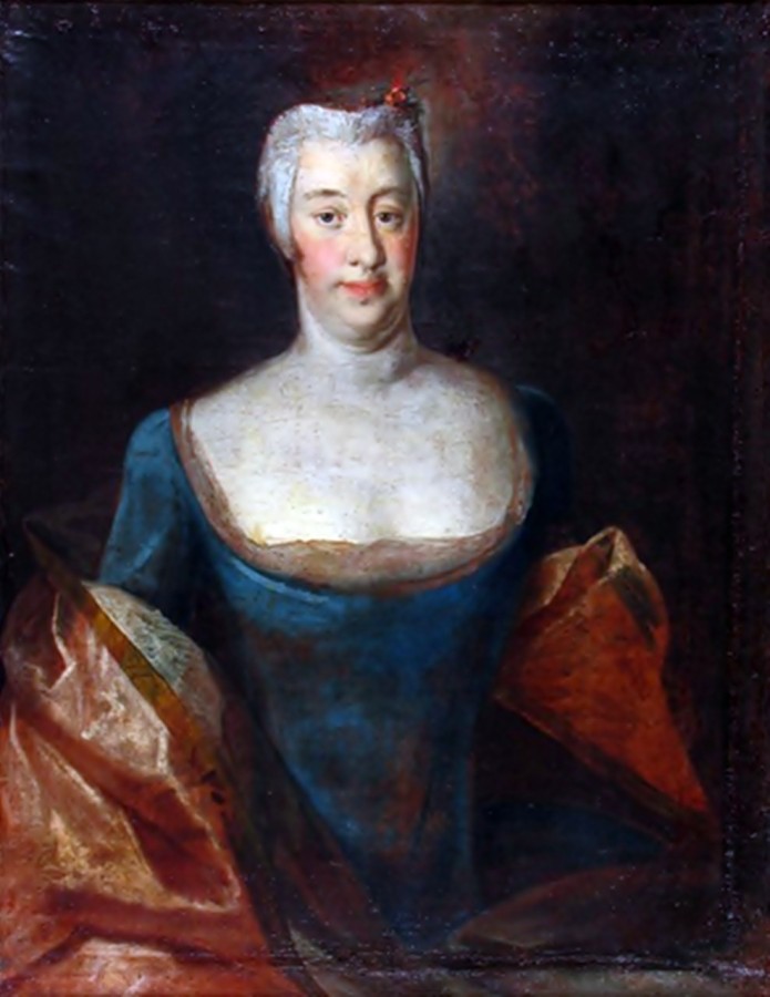 Анна Любомірська. Чітко виражене декольте. 1759 р. 