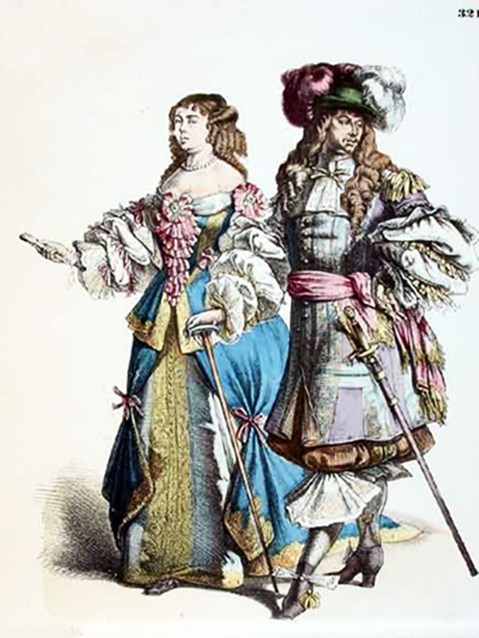 Сукня з корсетом. Даний фасон чітко підкреслював талію, оголеність плечей також віталася, проте груди зовсім не підкреслювались.