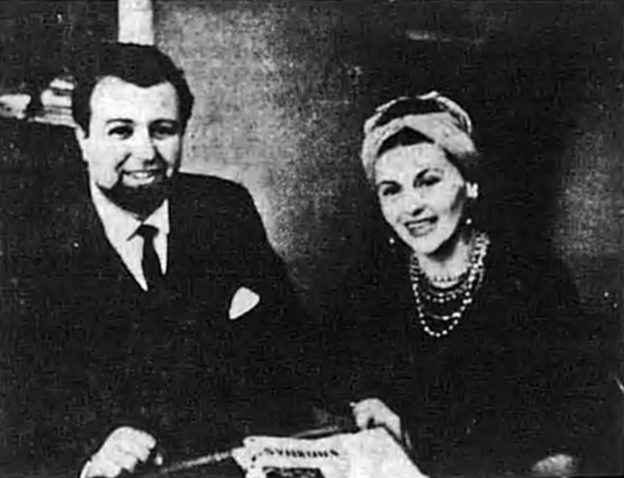 Рома Прийма разом із чоловіком, Юрієм Богачевським, США, 1964 р. (Свобода. – 1964. – 28 лют.)