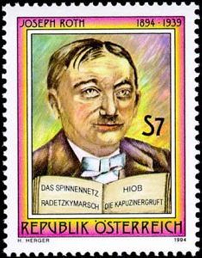 Поштова марка з Йозефом Ротом (джерело фото https://www.pinterest.com/pin/569705421590733472/)