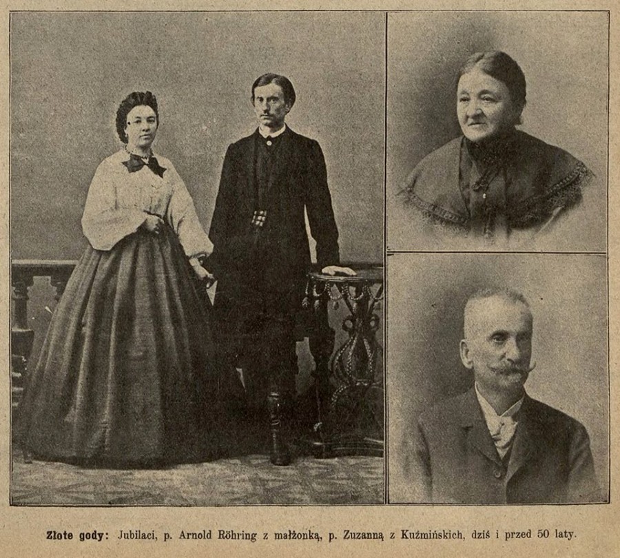 Потрет А.Рерінга з дружиною в молодості, та в похилому віці