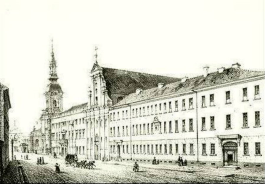 Єзуїтський колегіум у Каліші. Фото 1858 року. 