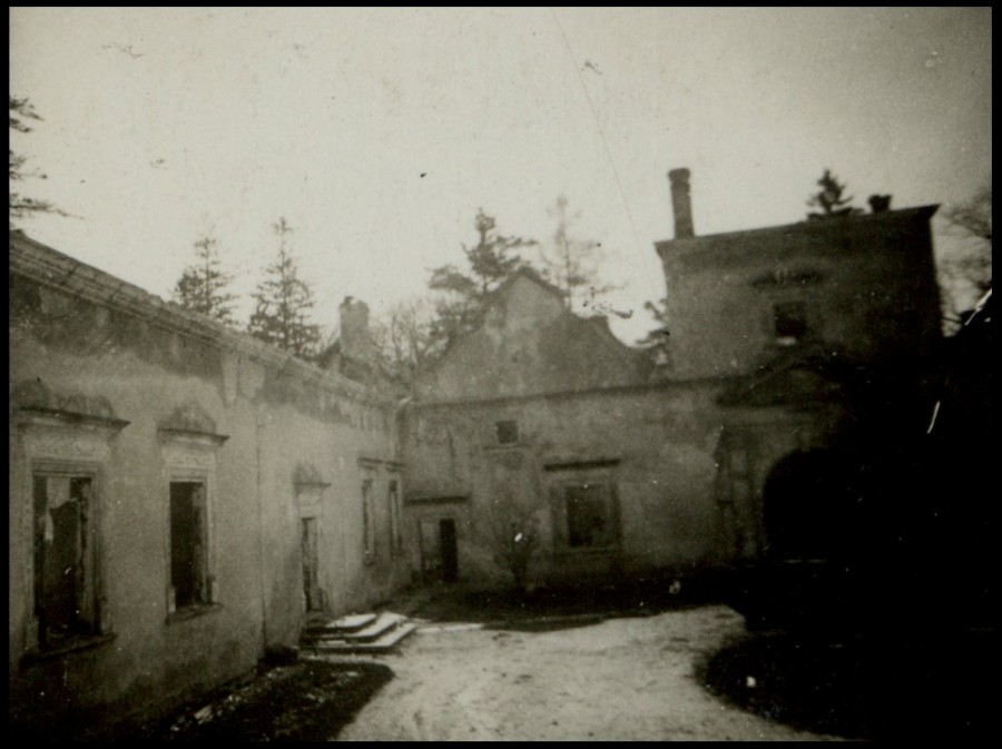 Подвір'я Свірзького замку. Фото 1914 року