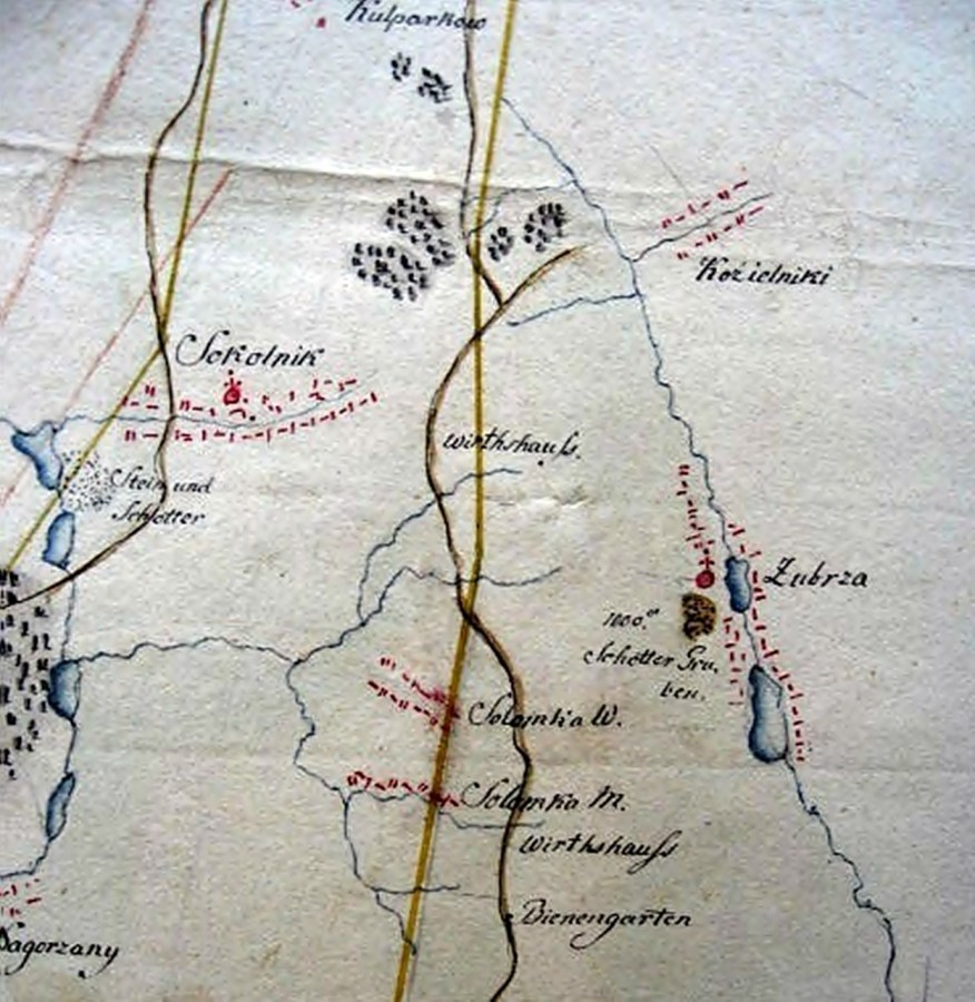 Фрагмент карти доріг з фонду Шнайдера