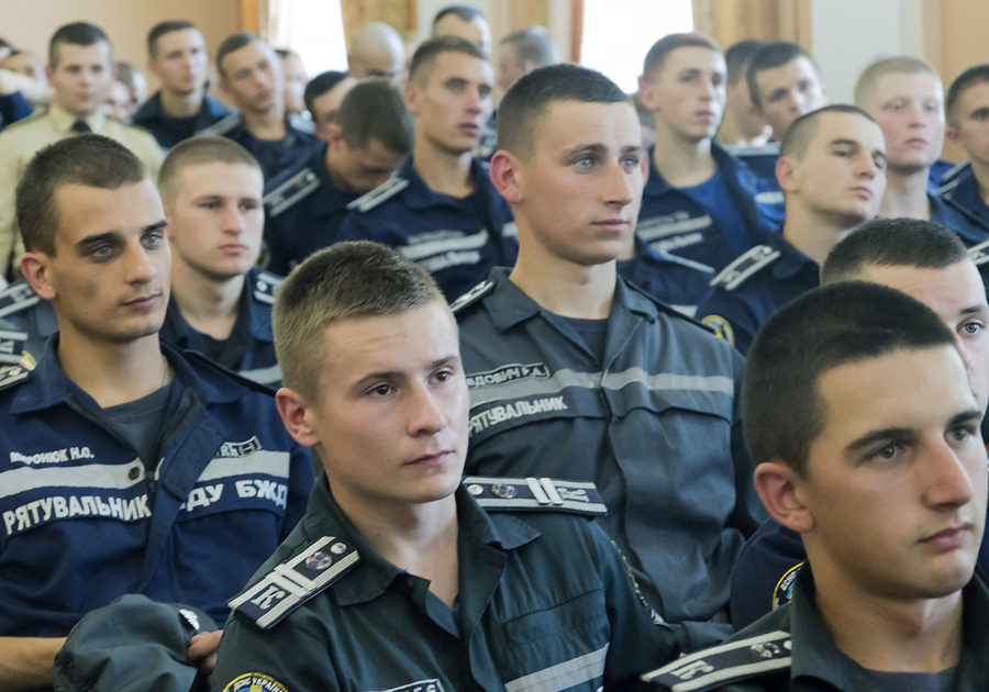 На презентації присутні здебільшого курсанти. Фото: Ксенія Янко