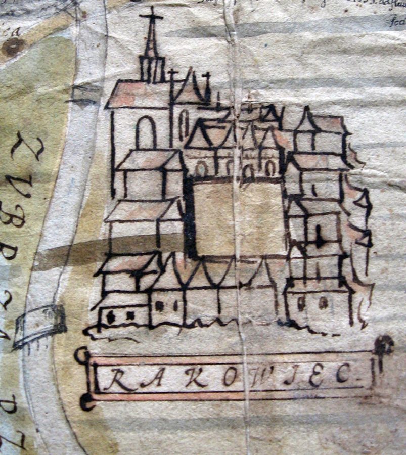 Містечко Раковець на карті 1744р