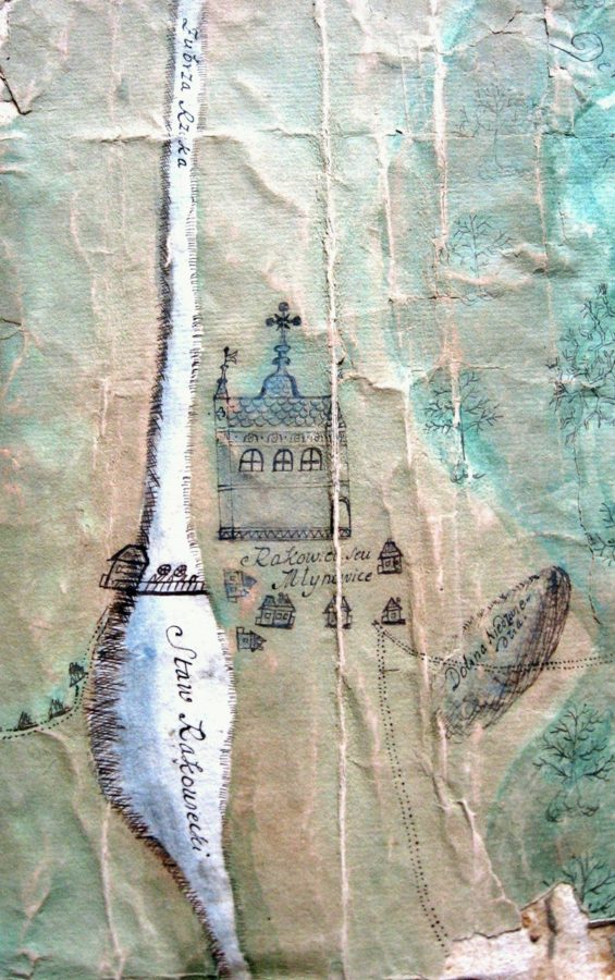 Костел у Раковці на карті 1769р