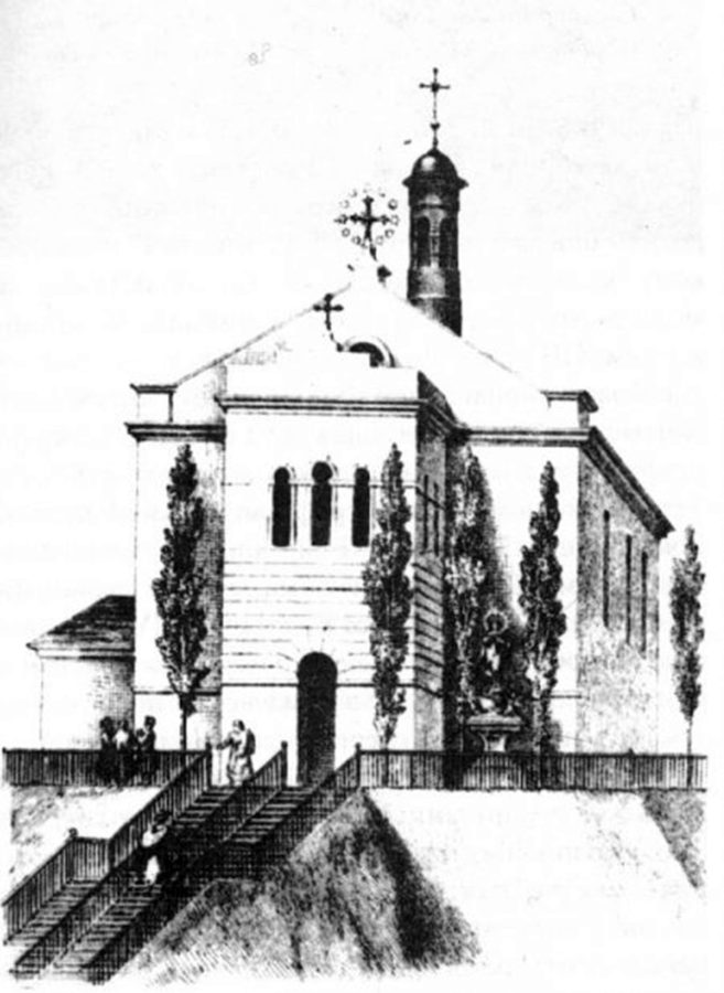 Костел Марії Сніжної. Літографія Свободи, поч. ХІХ ст.Костел Марії Сніжної, поч. ХХ ст. (храм зводився німецькими колоністами католиками і був спочатку дерев’яним, а у 1350 році його вимурували із каменю)