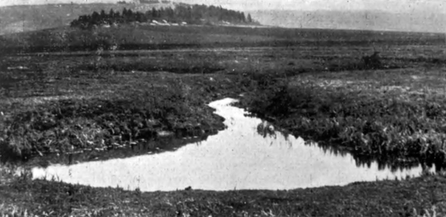 Іван Олексишин. «Вікно» біля с. Вікно поблизу Грималова. На дальшому плані видно Товтри (Наша Батьківщина. – 1937. – Ч. 3)