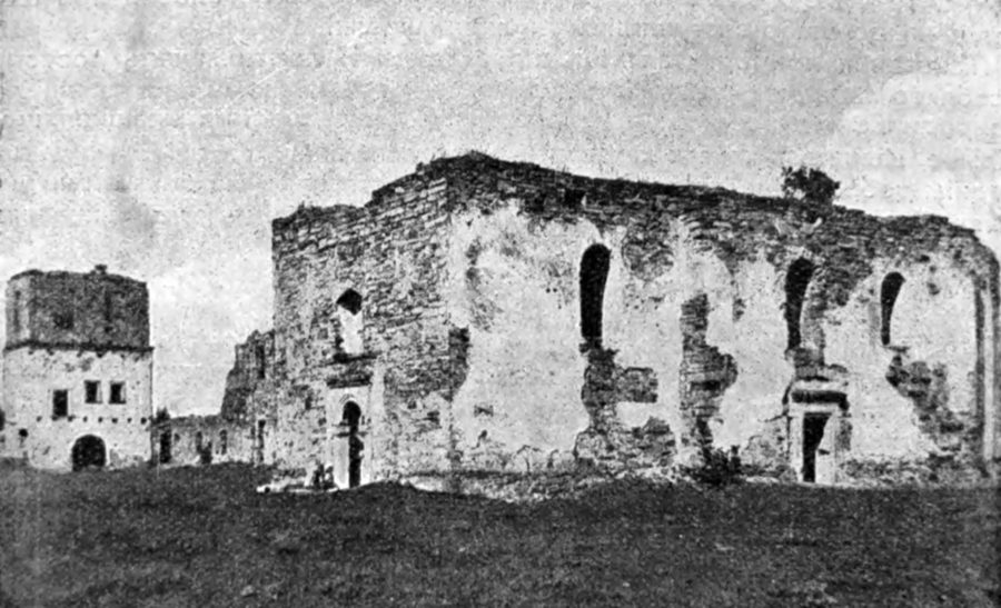 Іван Олексишин. Руїни Василіянського монастиря в Підгорянах поблизу Теребовлі, сер. 1930-х рр. (Наша Батьківщина. – 1937. – Ч. 1)