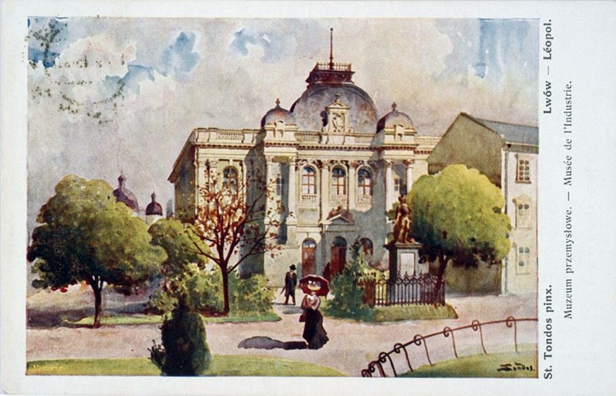 Зображення Промислового музею на проспекті Свободи №20, автор Станіслав Тондос, початок ХХ ст.