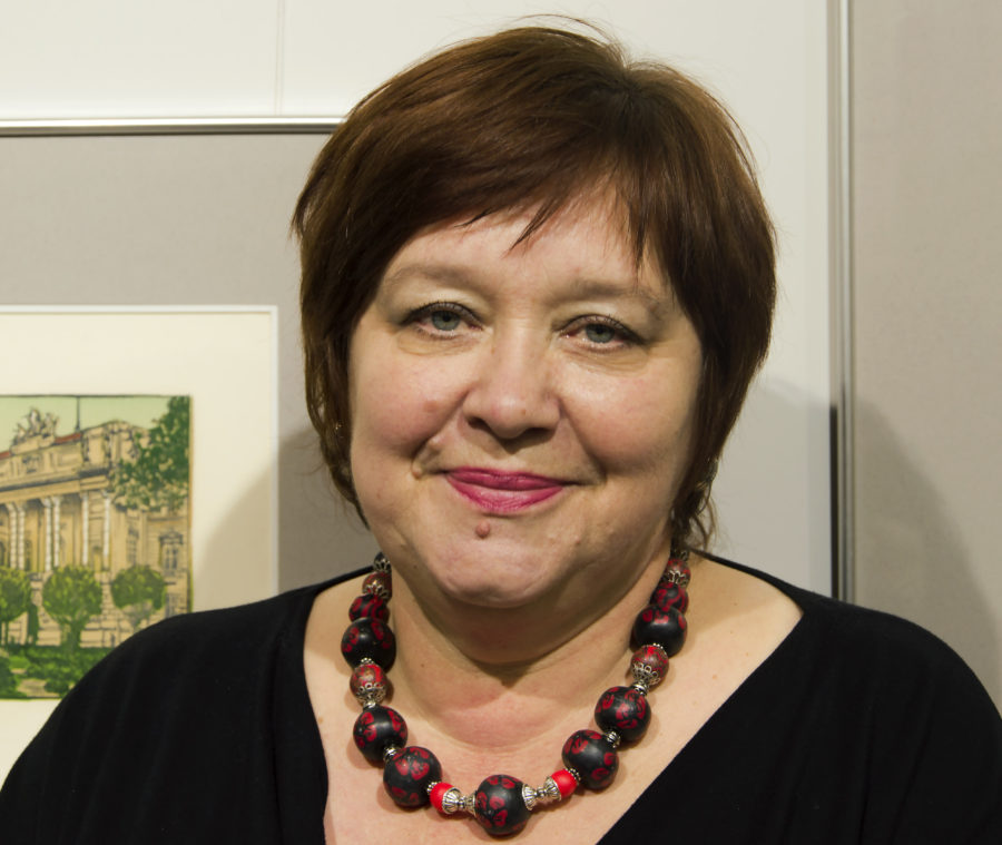 Куратор виставки, науковий співробітники Львівського музею історії релігії Руслана Бубряк. Фото: Ксенія Янко