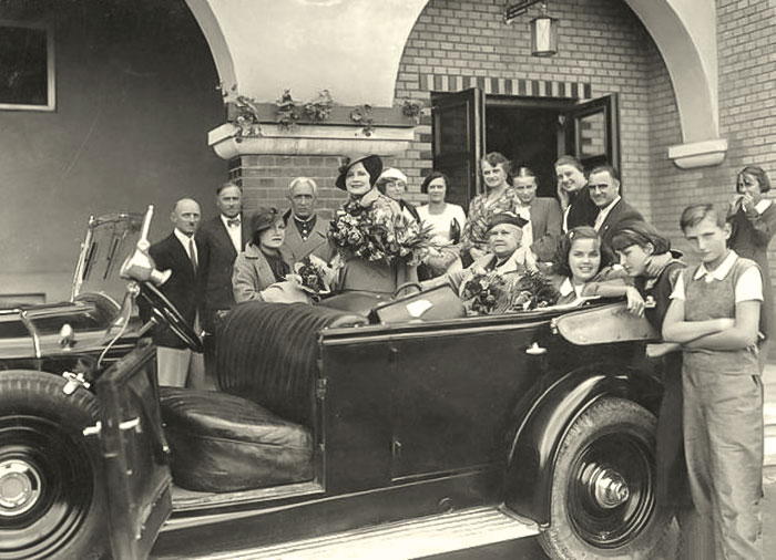 Курорт Трускавець. Генерал Г. Орліч перед від'їздом з санаторію для відпочинку польських офіцерів, 1936 рік