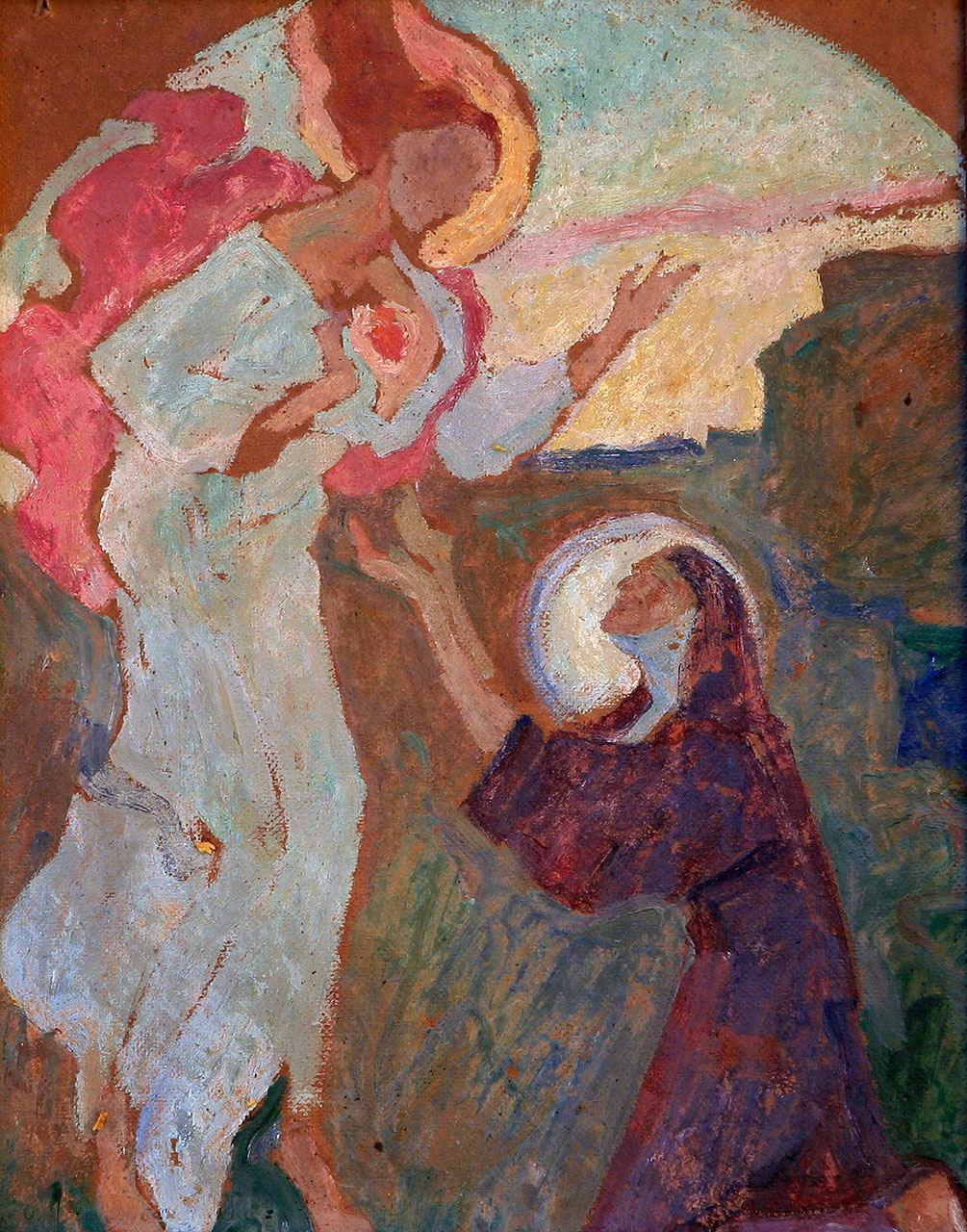 Олекса Новаківський. Серце Ісуса . Картон, олія. 1930 р.