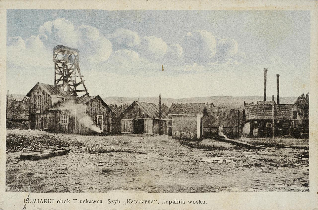 Копальня озокериту, Помярки. Поштівка 1925 року