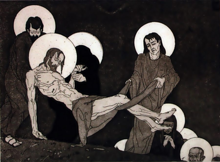 Олена Кульчицька. Положення до гробу. 1914 р.