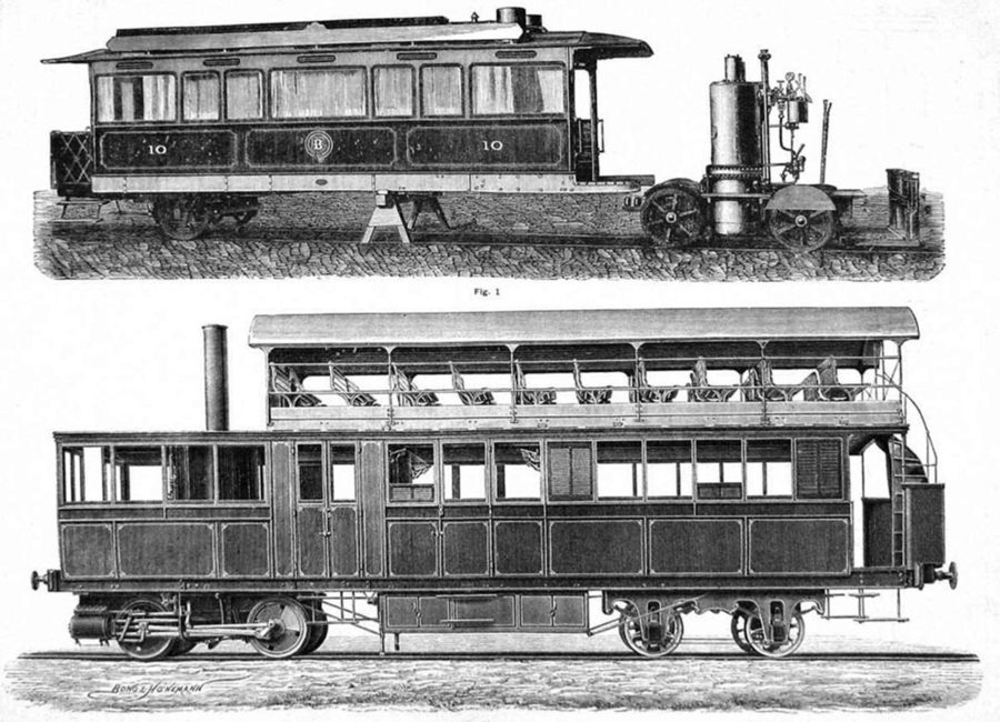 Зразки парового трамваю