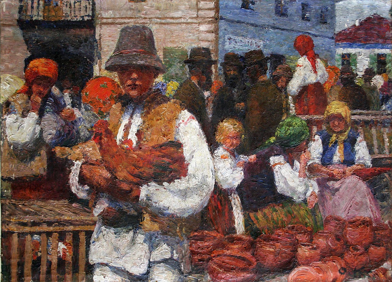 Олена Кульчицька. Ярмарок у Косові. 1904-1908 рр. Полотно, олія.