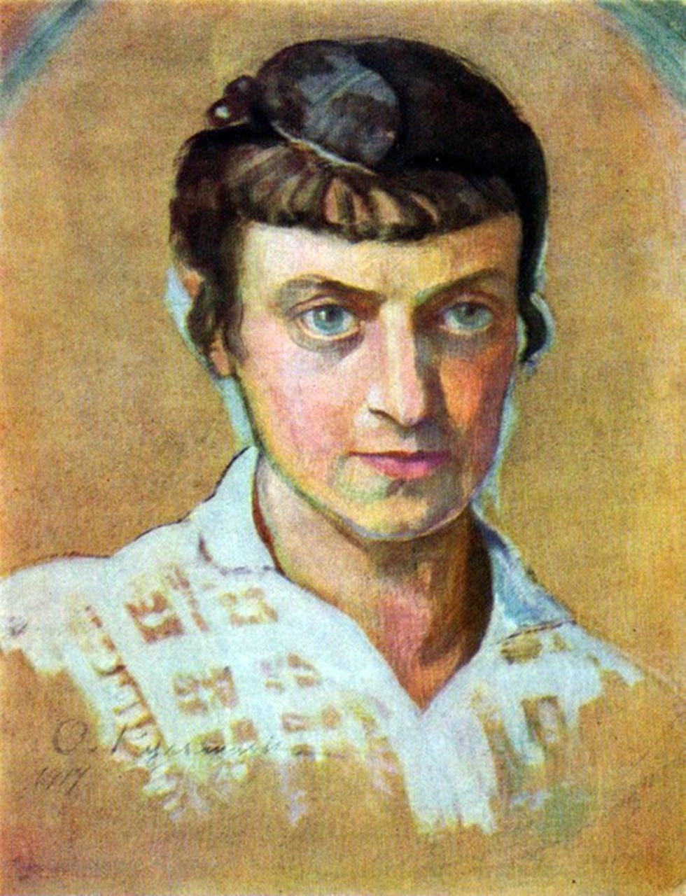 Олена Кульчицька. Автопортрет. Олія. 1917