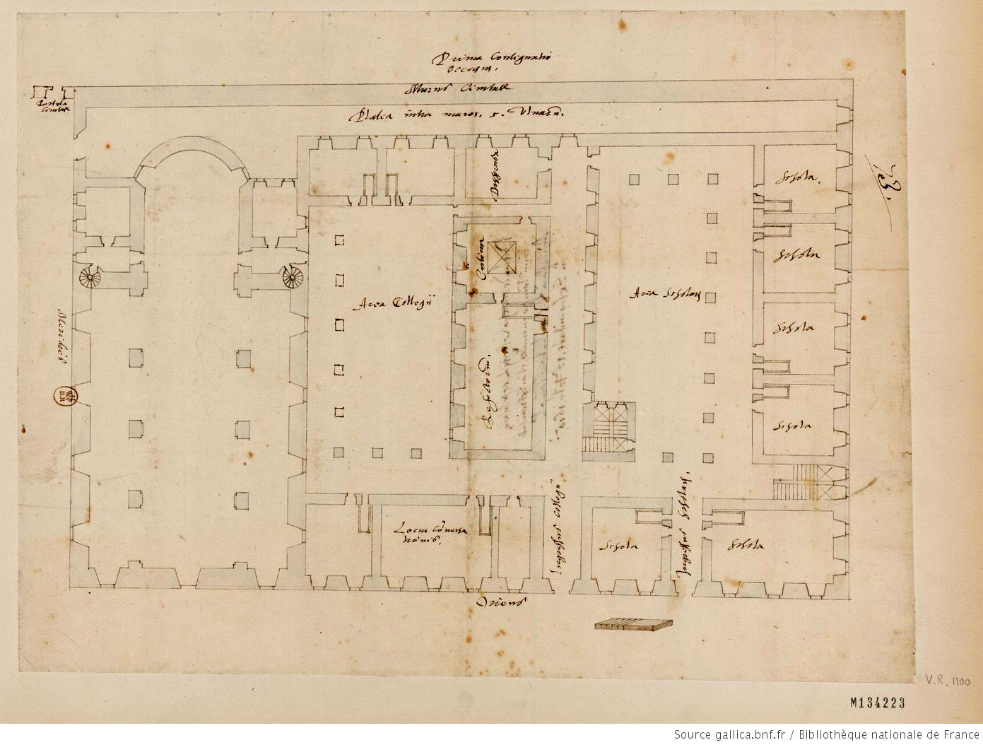 Львівський єзуїтський колегіум, план 1610 року