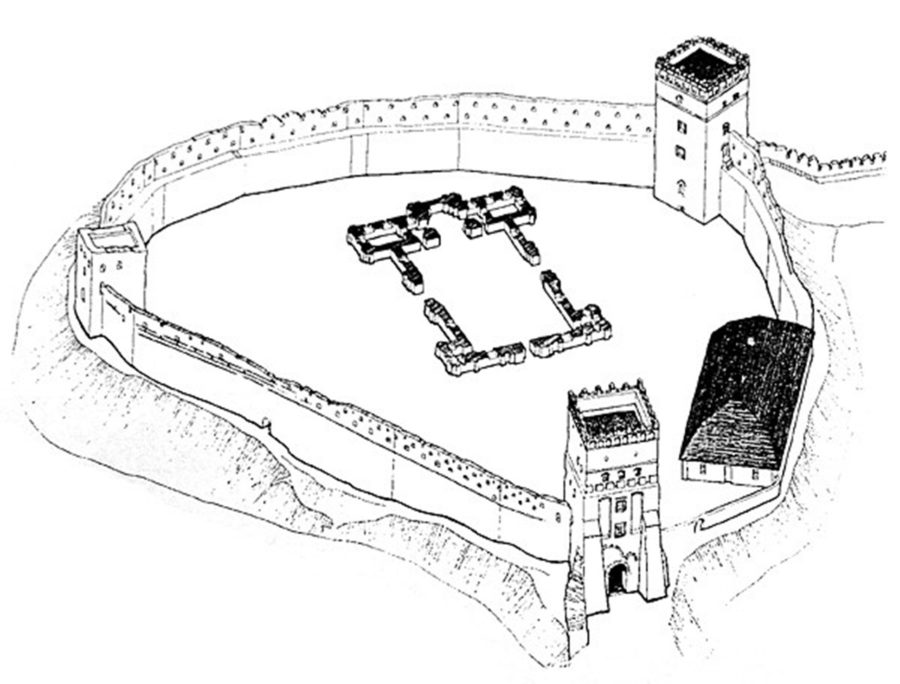 Фундаменти нового собору, який так і не збудували. Зображення з книги "Луцький замок в історії України"