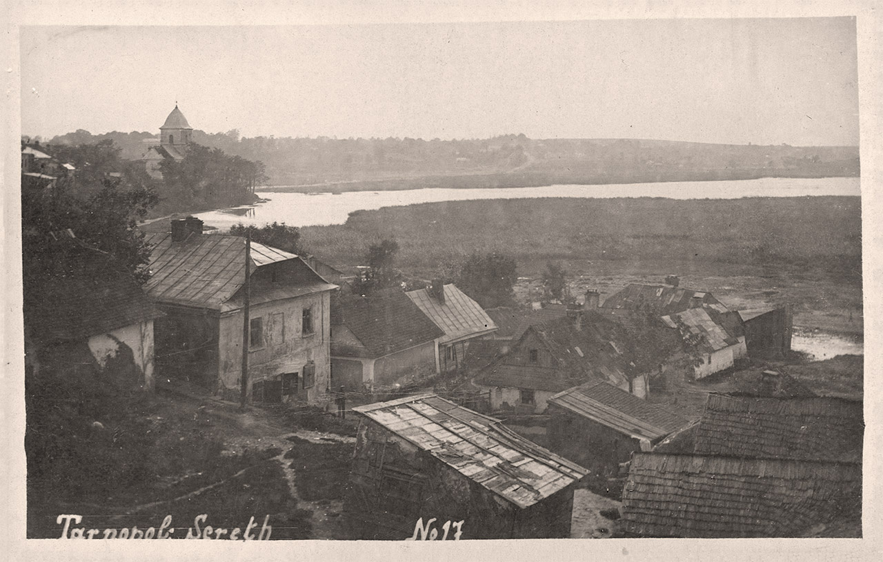 Тернопіль, вид на річку Серет, поштівка 1915 року