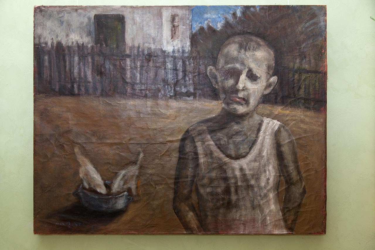 Експозиція виставки малярства Петра Гуменюка "Знайомі обличчя"