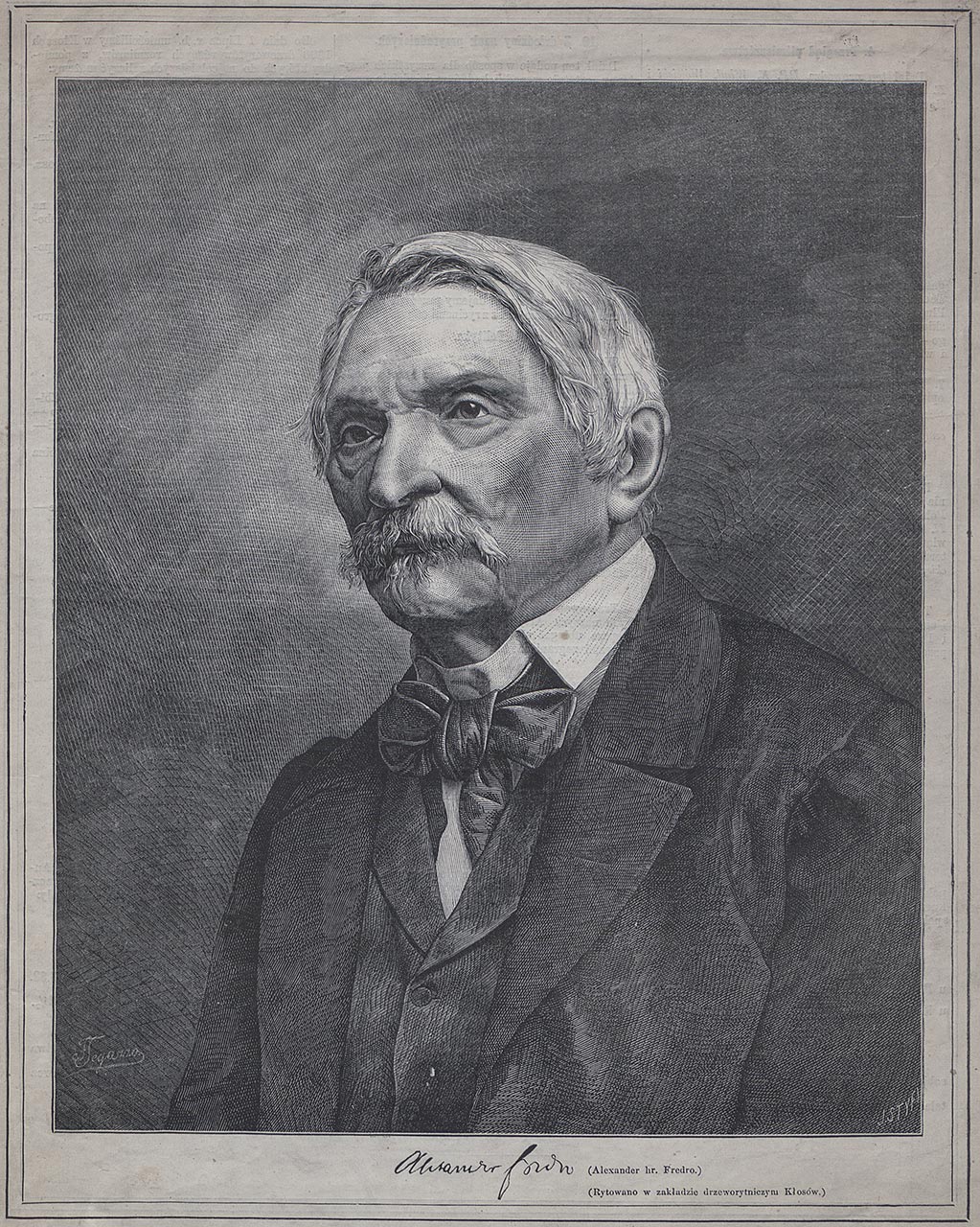 4.Александр Фредро. Опубліковано у часописі «Kłosy» (1868).