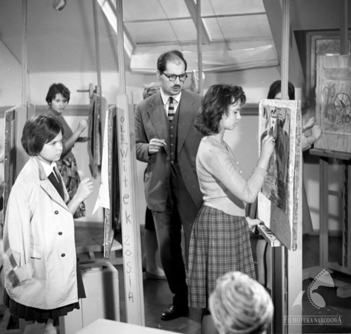 Під час зйомок фільму «Кольорові панчохи», 1960