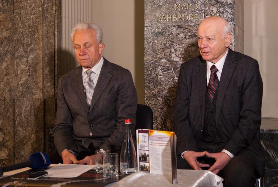 Народний артист України Григорій Шумейко та Народний артист України, Лауреат Національної премії України імені Тараса Шевченка Богдан Козак