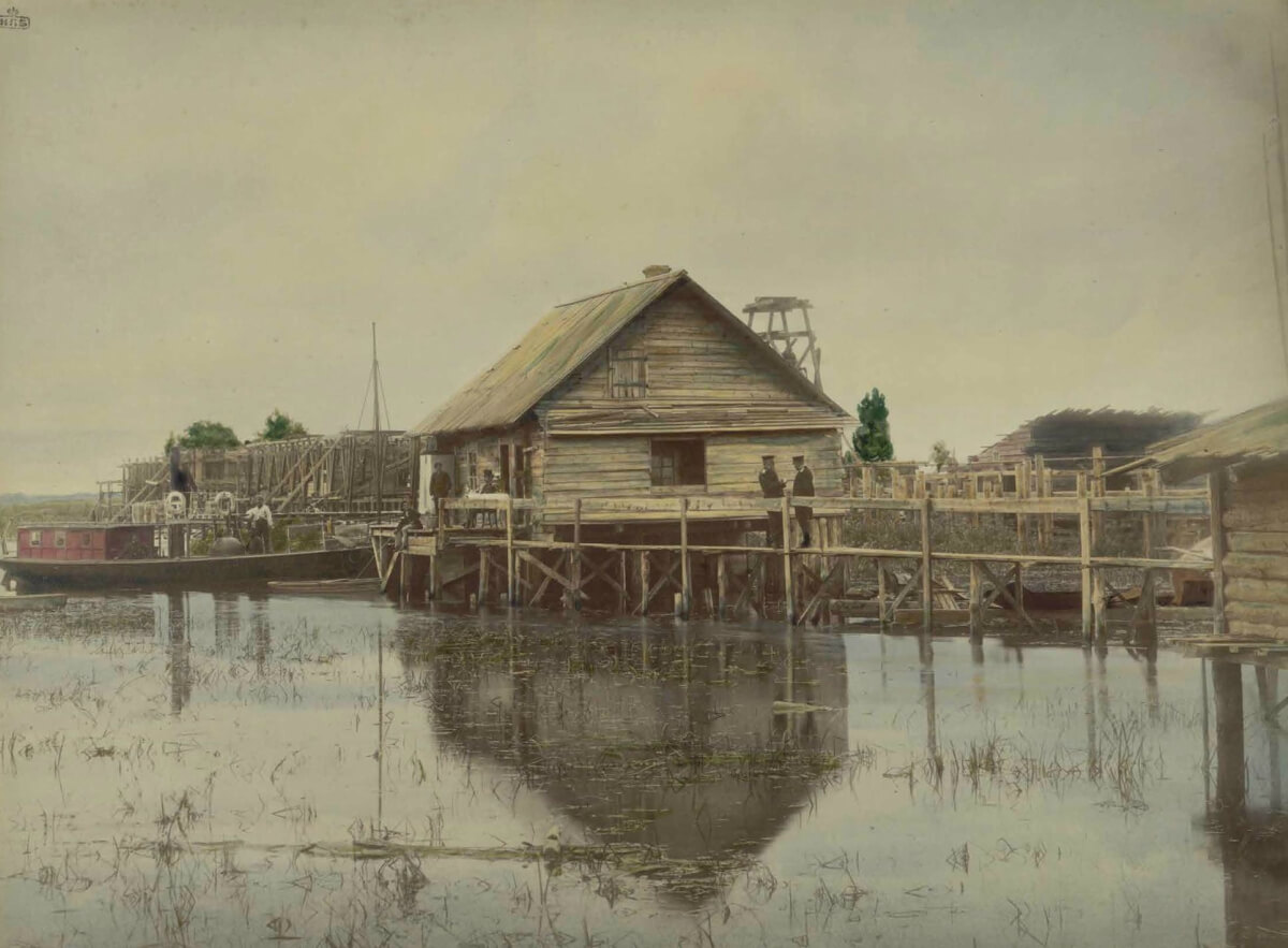 Будівництво Поліської залізниці. Фотограф Конрад Бандель, 1880-і рр.