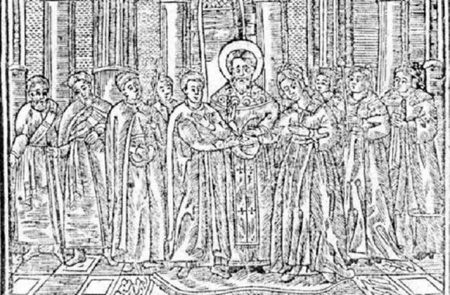 Шлюб (Шумлянський Йосип. Метрика, альбо реєстр. Львів: друкарня монастиря св. Юра, 1687)